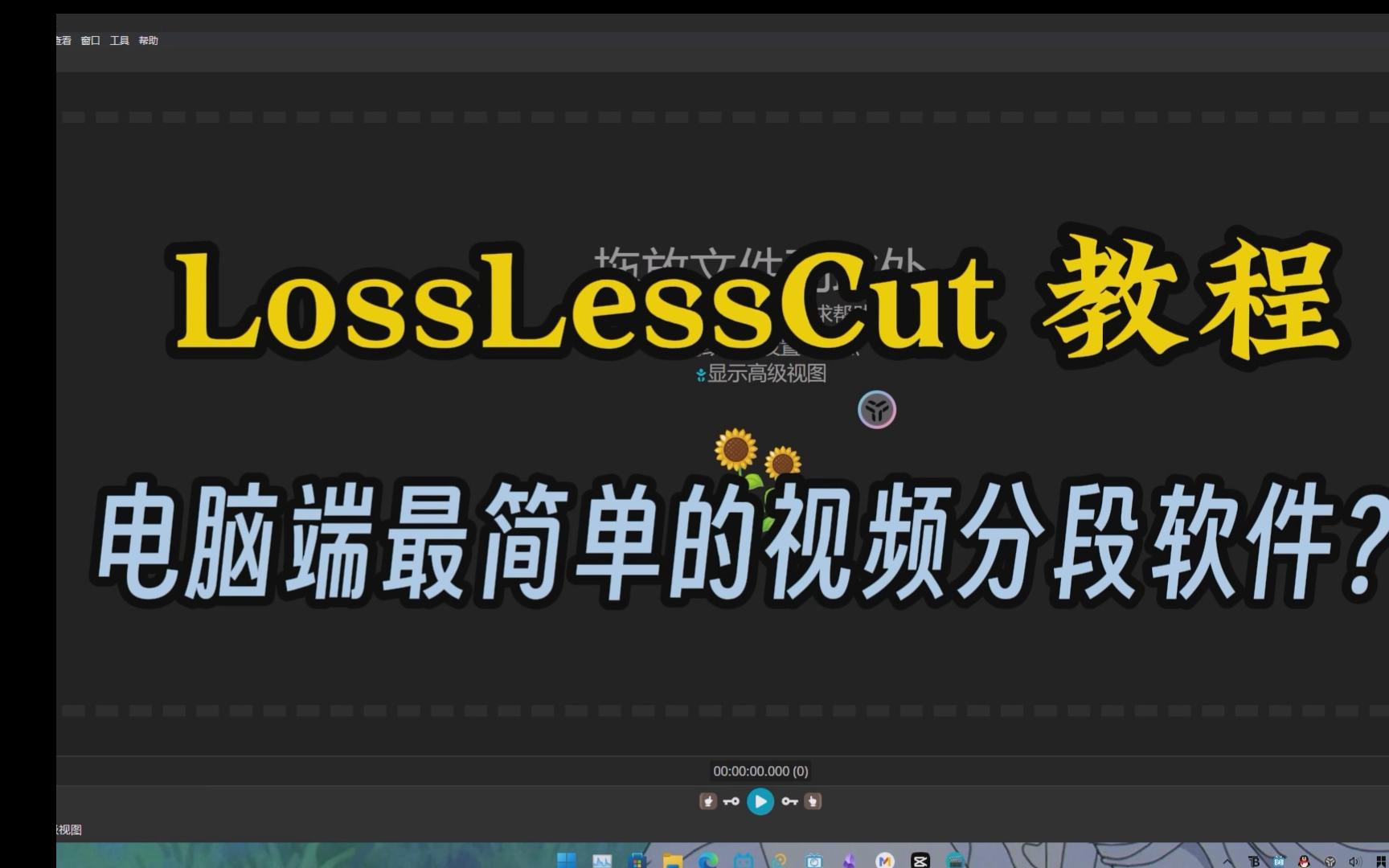 切片工具——losslesscut，LossLessCut教程 评测视频封面