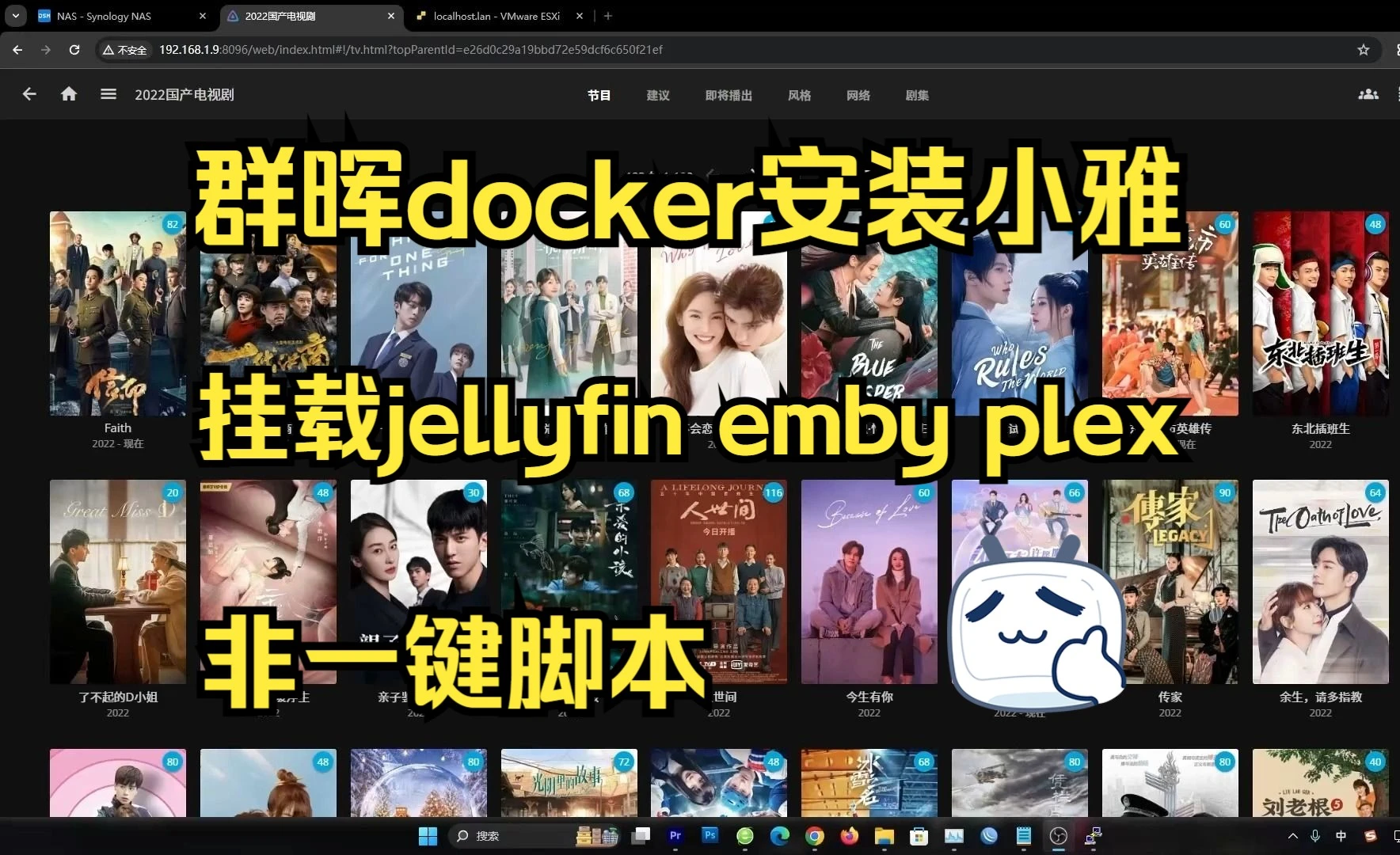群晖docker安装小雅挂载jellyfin emby plex（非一键脚本） 评测视频封面