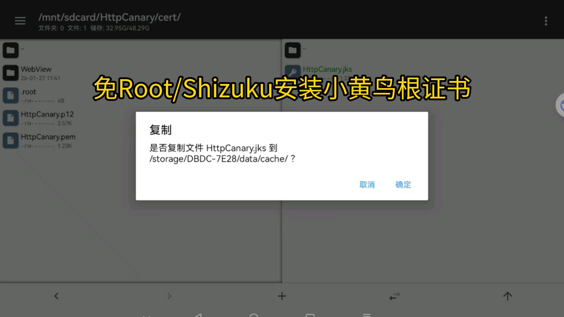 Android11+安装小黄鸟HttpCanaryCA证书教程（用MT管理器，但理论上无需任何其他工具） 评测视频封面