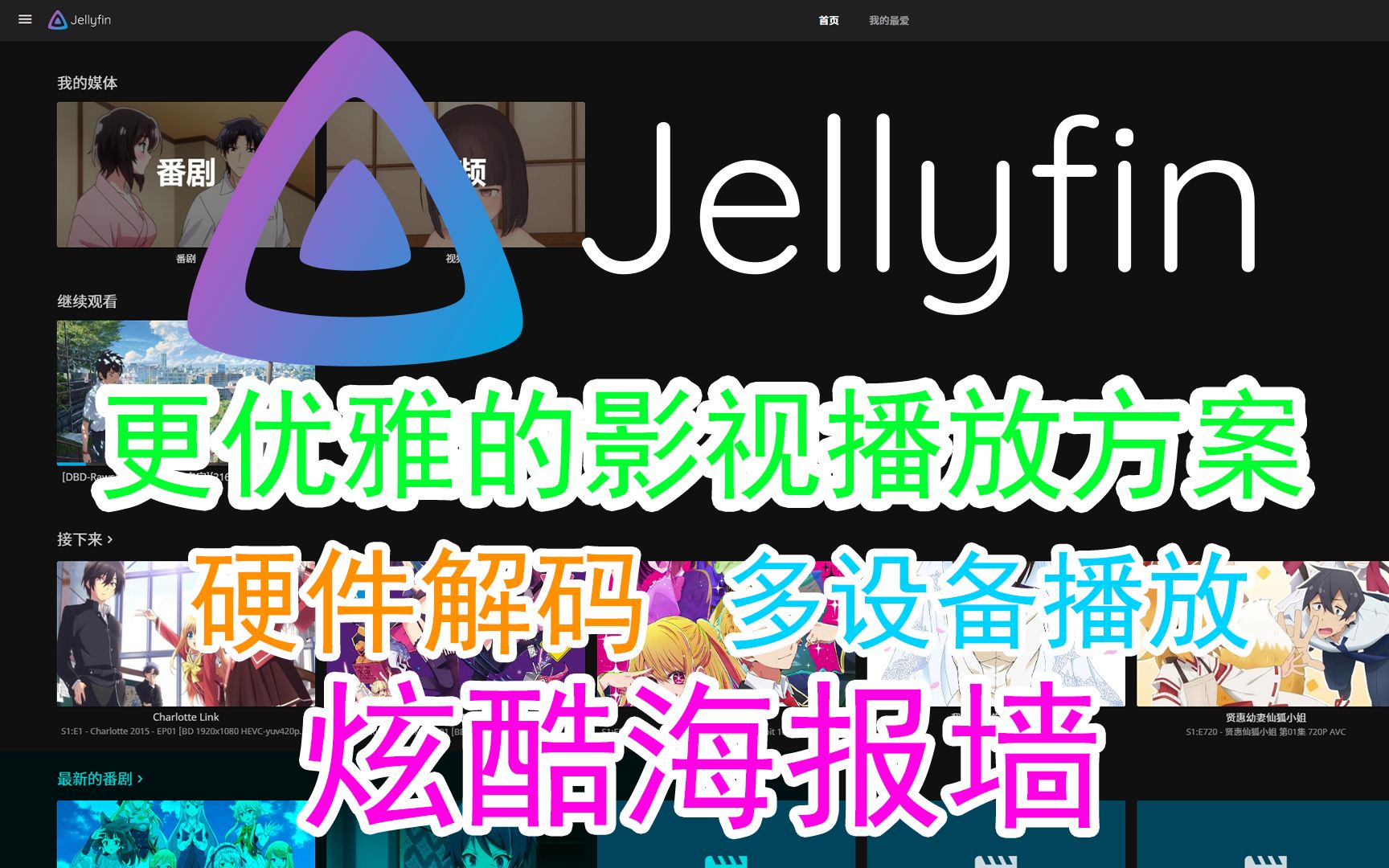 【电脑/影视】从零开始搭建家庭影音库,解锁观影新姿势,不只Windows,全平台适配。超级详细的jellyfin配置视频。 评测视频封面