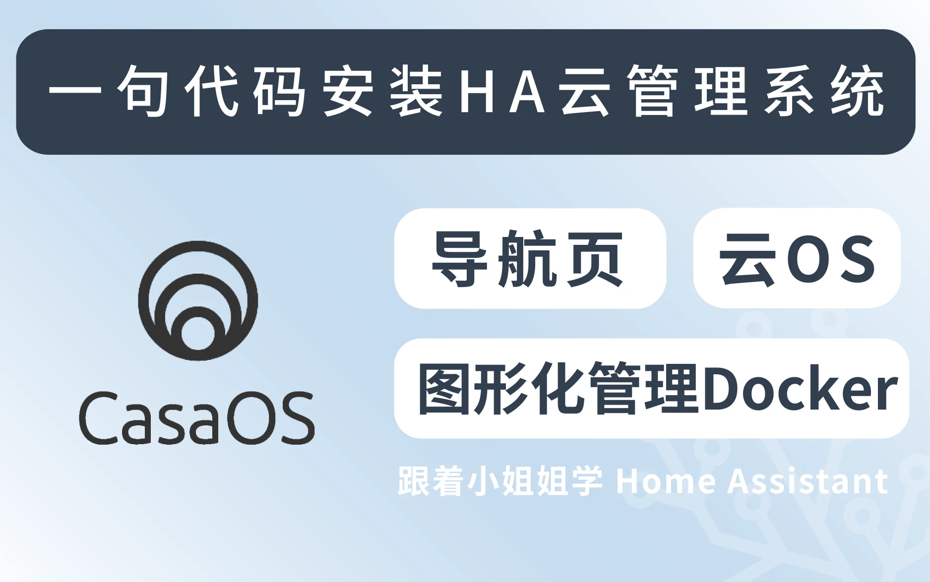 一句代码安装HA云管理系统CasaOS！导航页、轻量化NAS、图形化Docker面板三合一。N1、玩客云最好看的管理面板！【茶茶埋雷NO.4】 评测视频封面