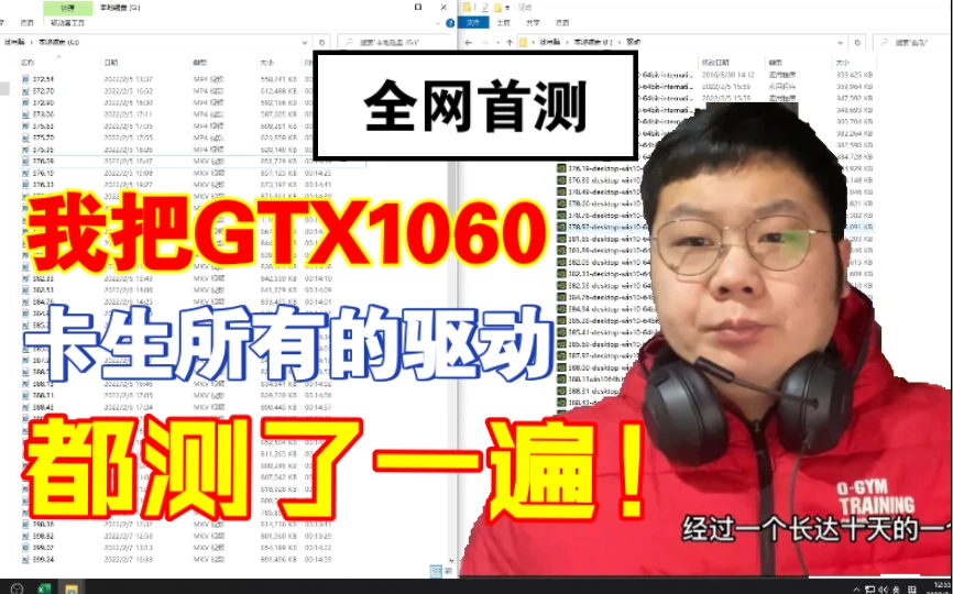 全网首测！我把GTX1060卡生所有的驱动372.54-511.65都测了一遍！负优化？ 评测视频封面
