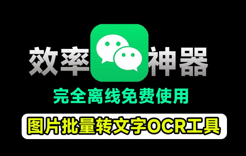 秒杀微信效果！开源免费图片转文字OCR工具，支持批量识别，一键提取图片文字Umi-OCR 评测视频封面