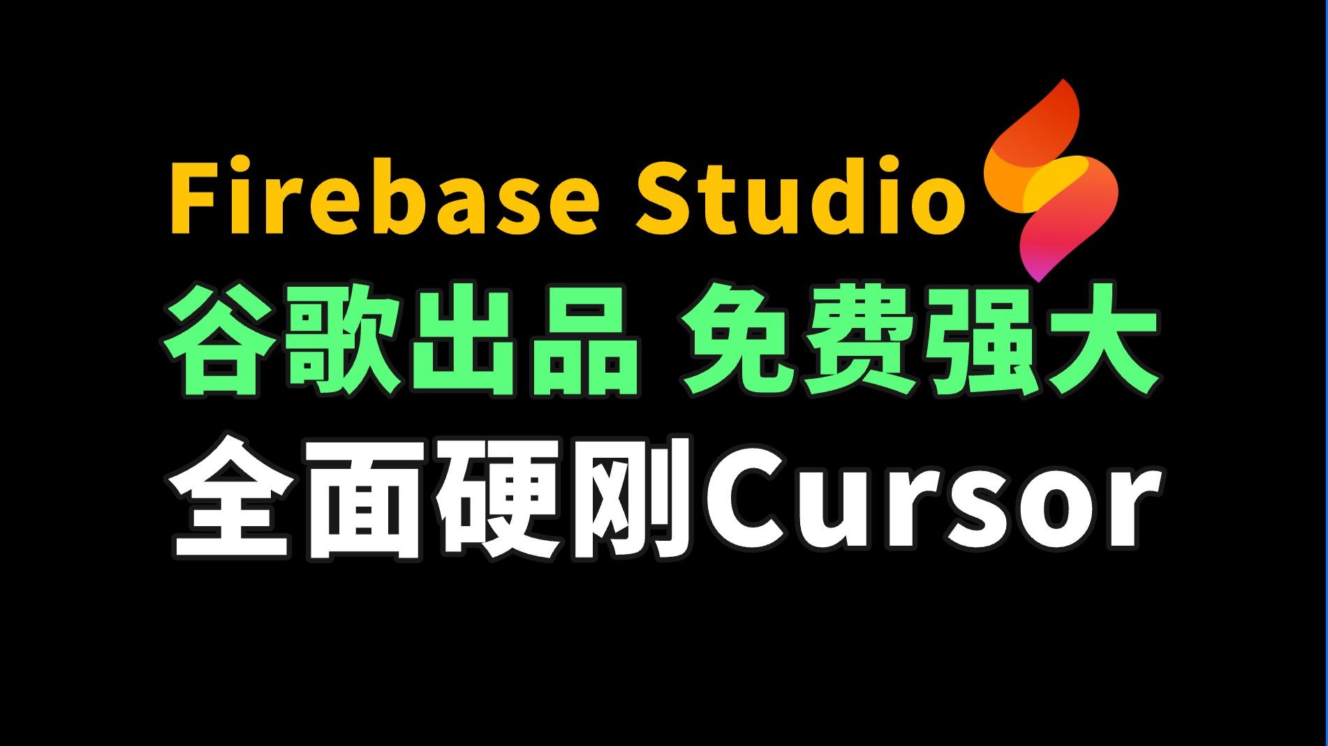 谷歌Firebase Studio 全面硬刚Cursor！免费强大，体验感拉满 评测视频封面