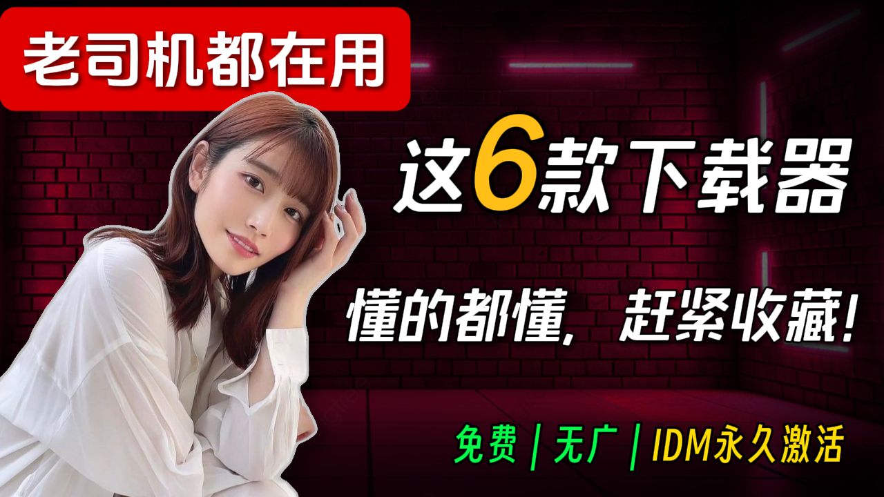 【老司机必备】全球资源下载神器，免费，开源，无广！支持HTTP FTP等主流协议。IDM|NDM|ABDM|XDM|FDM|Stacher，附IDM永久激活教程 评测视频封面