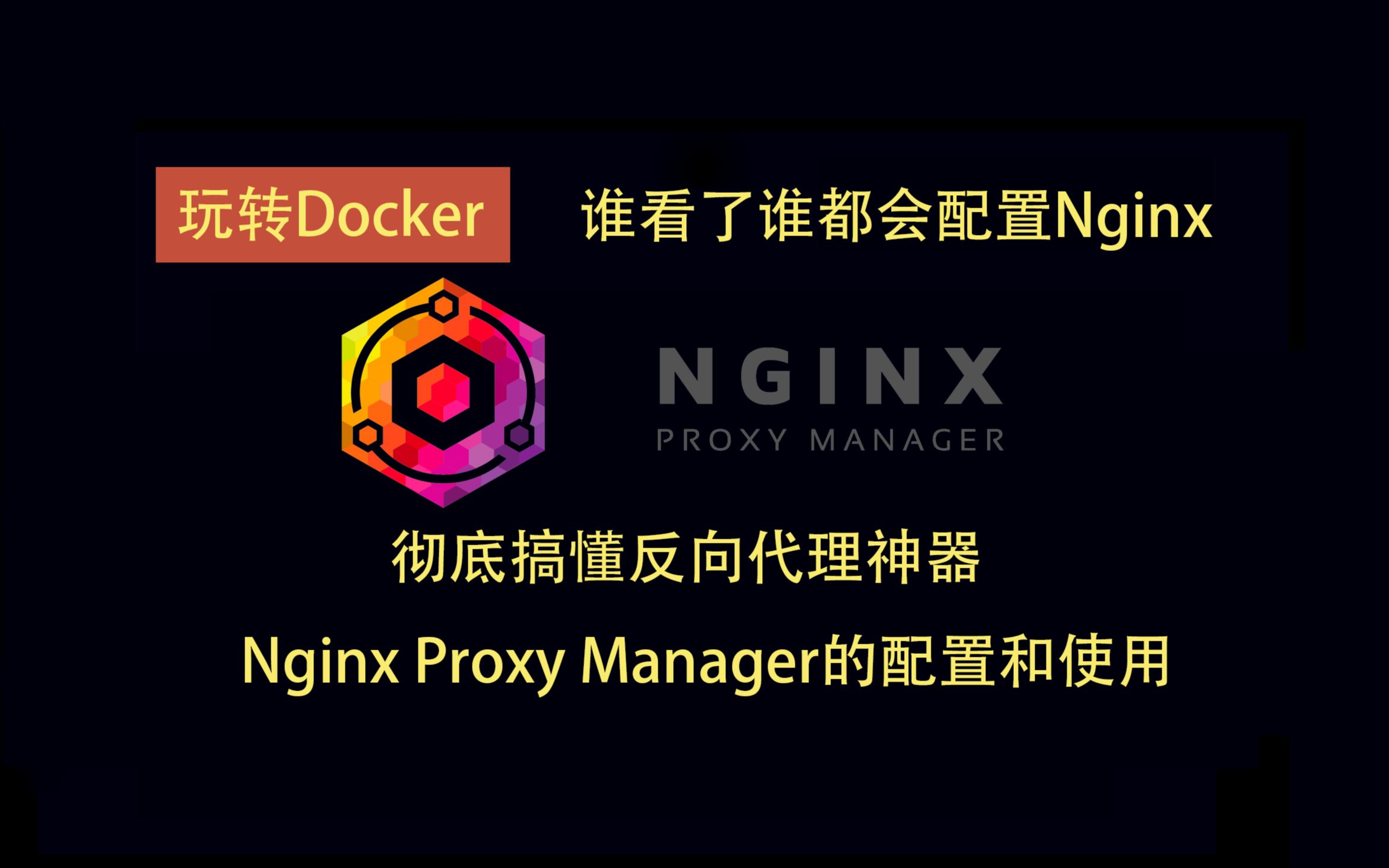 彻底搞懂反向代理神器Nginx Proxy Manager的配置和使用,一键配置反向代理、重定向、SSL、Nginx认证、404等,谁看了谁都会配置Nginx 评测视频封面